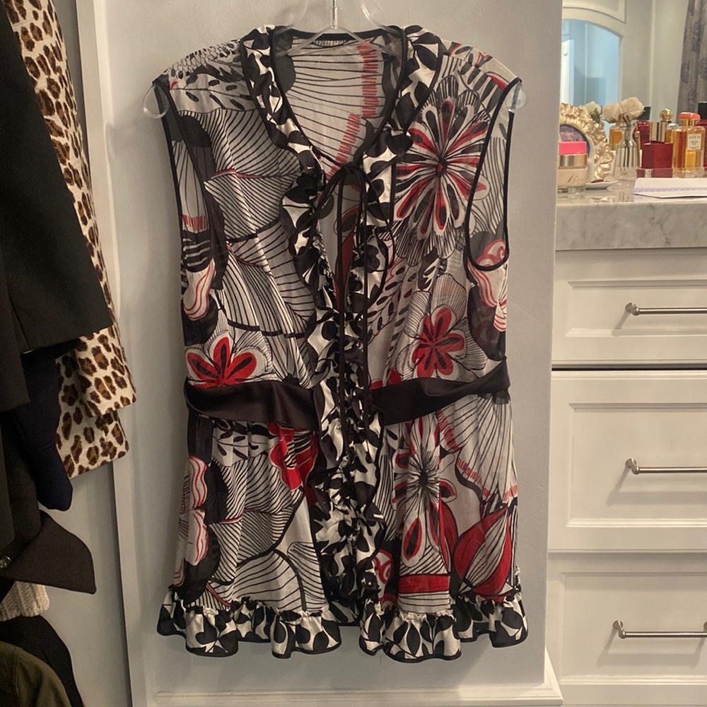 Dolce & Gabana floral sleeveless blouse